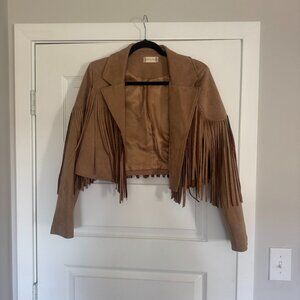 Altar'd State Tan Fringe Jacket